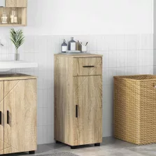  vidaXL Fürdőszoba Székény fiókkal sonoma tölgy 30 x 35 x 80 cm Faanyag