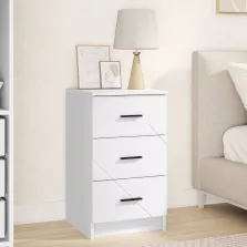   vidaXL Éjjeliszekrény fiókkal Fehér 38 x 38 x 66 cm Faanyag