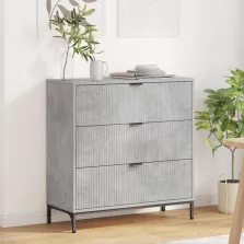   vidaXL Széf fiókkal Beton Szürke 79,5 x 33 x 82 cm Faanyag