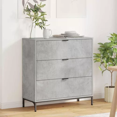 vidaXL Széf fiókkal Beton Szürke 79,5 x 33 x 82 cm Faanyag