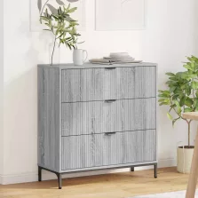   vidaXL Széf fiókkal Szürke Sonoma 79,5 x 33 x 82 cm Faanyag