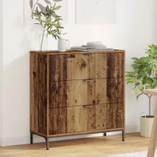 vidaXL Széf fiókkal Öreg fa 79,5 x 33 x 82 cm Faanyag