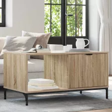   vidaXL Dohányzóasztal fiókkal Sonoma tölgy 90 x 49 x 46 cm Faanyag