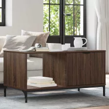   vidaXL Dohányzóasztal fiókkal Barna Tölgy 90 x 49 x 46 cm Faanyag