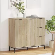   vidaXL Széf fiókkal sonoma tölgy 89.5 x 33 x 82 cm Faanyag