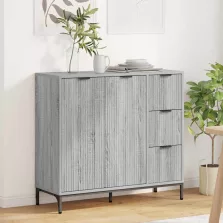   vidaXL Széf fiókkal Szürke sonoma 89.5 x 33 x 82 cm Faanyag