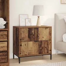   vidaXL Éjjeli asztal fiókkal Régi fa 63.5 x 36 x 61 cm Faanyag