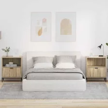   vidaXL Éjjeliszekrények 2 pcs sonoma tölgy 49 x 36 x 61 cm Faanyag