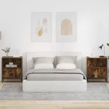   vidaXL Éjjeliszekrények 2 pcs Füstölt tölgy 49 x 36 x 61 cm Faanyag