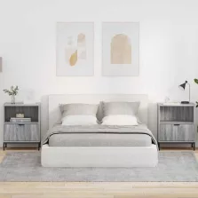   vidaXL Éjjeliszekrények 2 pcs Szürke sonoma 49 x 36 x 61 cm Faanyag