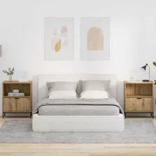   vidaXL Éjjeliszekrények 2 pcs kézműves tölgy 49 x 36 x 61 cm Faanyag
