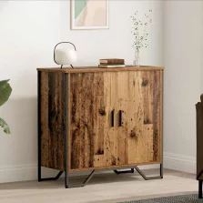   vidaXL Széf polcokkal tárolóval ajtóval Barna 78 x 35.5 x 74.5 cm Faanyag