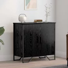 vidaXL Széf Musta tammi 78 x 35.5 x 74.5 cm Faanyag