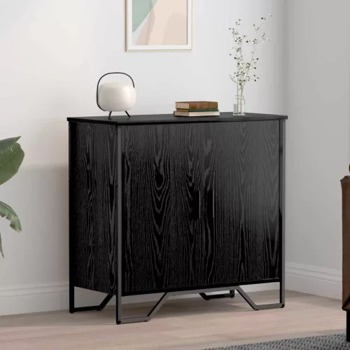 vidaXL Széf Musta tammi 78 x 35.5 x 74.5 cm Faanyag