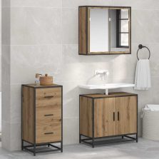 vidaXL Széf Artisan tölgy 35.5 x 35 x 76 cm