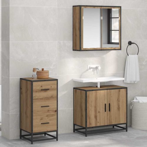 vidaXL Széf Artisan tölgy 35.5 x 35 x 76 cm