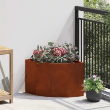   vidaXL Sarok Virágtartó Rozsdás 45 x 45 x 35 cm időjárásálló acél