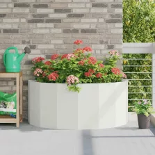 vidaXL Növénytartó Fehér 120 x 60 x 50 cm Acél