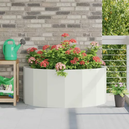 vidaXL Növénytartó Fehér 120 x 60 x 50 cm Acél