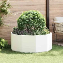 vidaXL Növénytartó Fehér 120 x 120 x 50 cm Acél