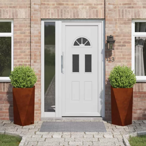 vidaXL Növénytartó 2 pcs Rozsdás 40 x 40 x 75 cm Időjárásálló acél