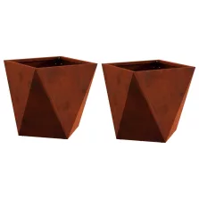   vidaXL Növénytartó 2 pcs Rozsdás 30 x 30 x 30 cm Időjárásálló acél