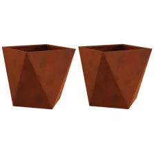   vidaXL Növénytartó 2 pcs Rozsdás 40 x 40 x 40 cm Időjárásálló acél