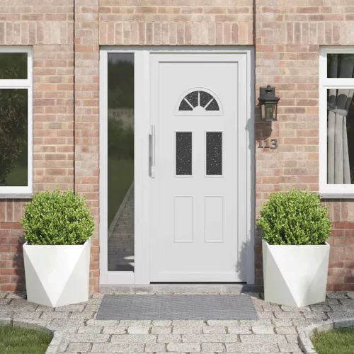 vidaXL Növénytartó 2 pcs Fehér 50 x 50 x 50 cm Acél