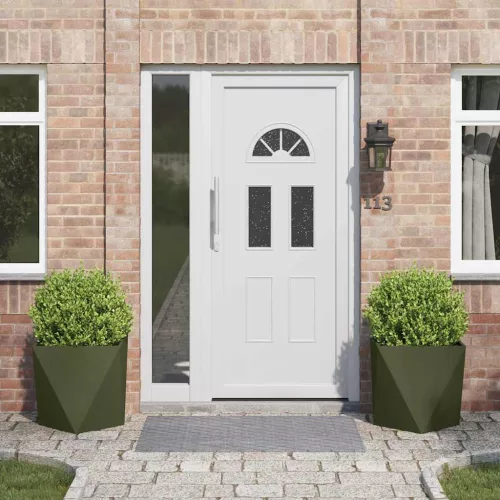 vidaXL Növénytartó 2 pcs Olajzöld 50 x 50 x 50 cm Acél