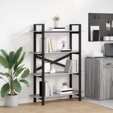   vidaXL Könyvespolc Szürke Sonoma 100 x 33,5 x 140 cm Faanyag