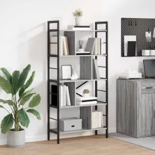 vidaXL Könyvespolc Szürke Sonoma 75 x 30 x 156 cm Faanyag
