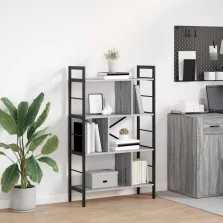   vidaXL Könyvespolc Szürke Sonoma 75 x 30 x 123,5 cm Faanyag