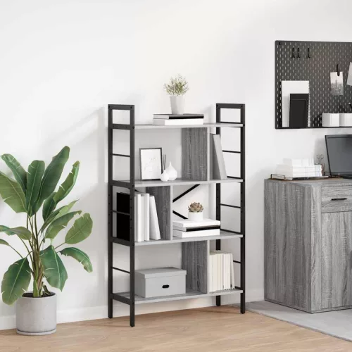 vidaXL Könyvespolc Szürke Sonoma 75 x 30 x 123,5 cm Faanyag