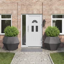 vidaXL Növénytartó 2 pcs Fekete 100 x 100 x 80 cm Acél