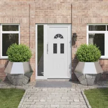   vidaXL Növénytartó 2 pcs Ezüst 100 x 100 x 80 cm Horganyzott acél