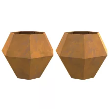  vidaXL Növénytartó 2 pcs Rozsdás 100 x 100 x 80 cm Időjárásálló acél