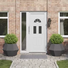 vidaXL Növénytartó 2 pcs Fekete 75 x 75 x 60 cm Acél