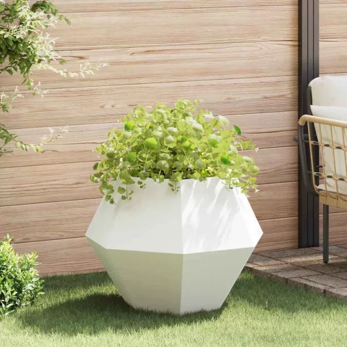 vidaXL Növénytartó Fehér 75 x 75 x 60 cm Acél