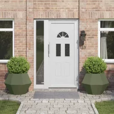 vidaXL Növénytartó 2 pcs Olajzöld 75 x 75 x 60 cm Acél