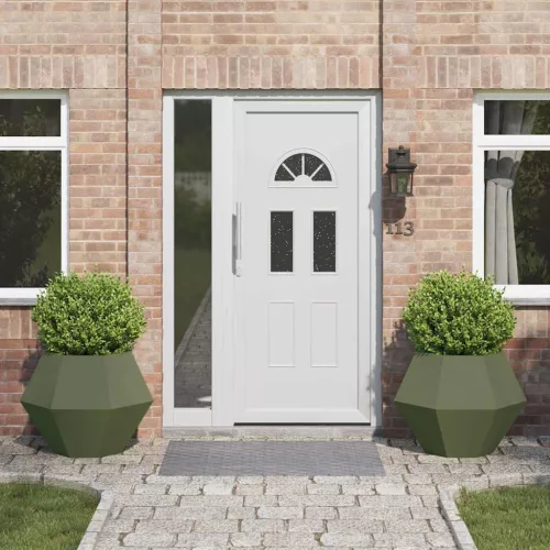 vidaXL Növénytartó 2 pcs Olajzöld 75 x 75 x 60 cm Acél