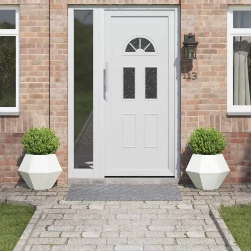 vidaXL Növénytartó 2 pcs Fehér 50 x 50 x 40 cm Acél