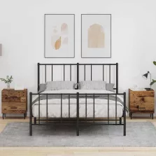   vidaXL Éjjeliszekrény fiókkal 2 pcs Öreg fa 40 x 35 x 47,5 cm Faanyag