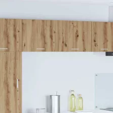   vidaXL Függő szekrény polcokkal Riga 2 pcs Artisan tölgy és fehér