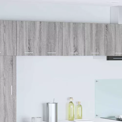 vidaXL Függő szekrény polcokkal Riga 2 pcs Szürke Sonoma és fehér