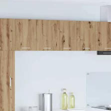   vidaXL Függő szekrény polcokkal Riga 2 pcs Artisan tölgy és fehér