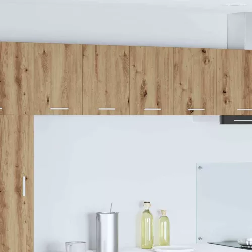 vidaXL Függő szekrény polcokkal Riga 2 pcs Artisan tölgy és fehér