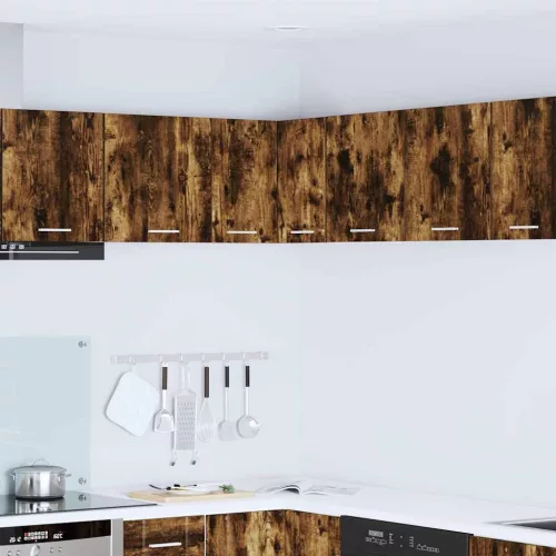 vidaXL Függő szekrény Riga Füstölt tölgy és fehér 57 x 57 x 40 cm