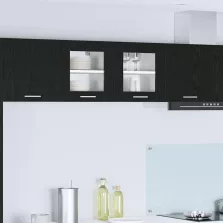   vidaXL Függő szekrény Riga 2 pcs Fekete tölgy 40 x 31 x 40 cm Faanyag