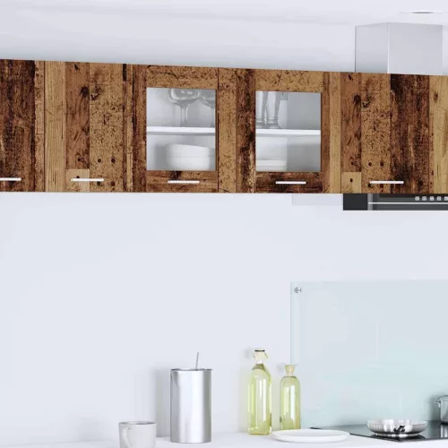 vidaXL Függő szekrény Riga Régi fa és fehér 80 x 31 x 40 cm Faanyag