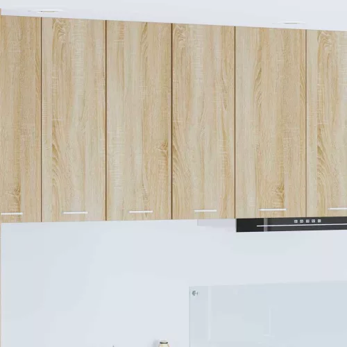 vidaXL Függő szekrény Riga 2 pcs Sonoma tölgy és fehér 30 x 31 x 80 cm